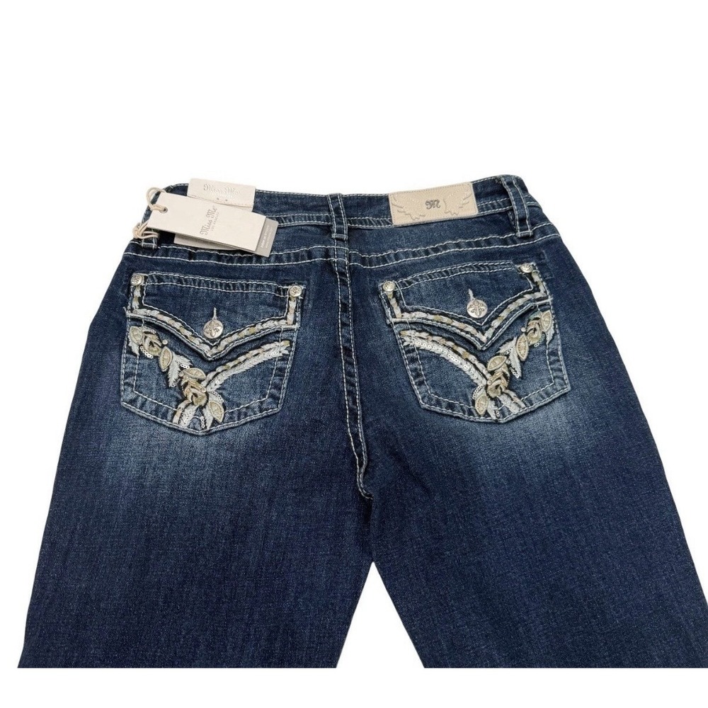 Miss Me Women's Mid Rise Boot Cut  Blue Wash Jeans Size 32x32 NWT